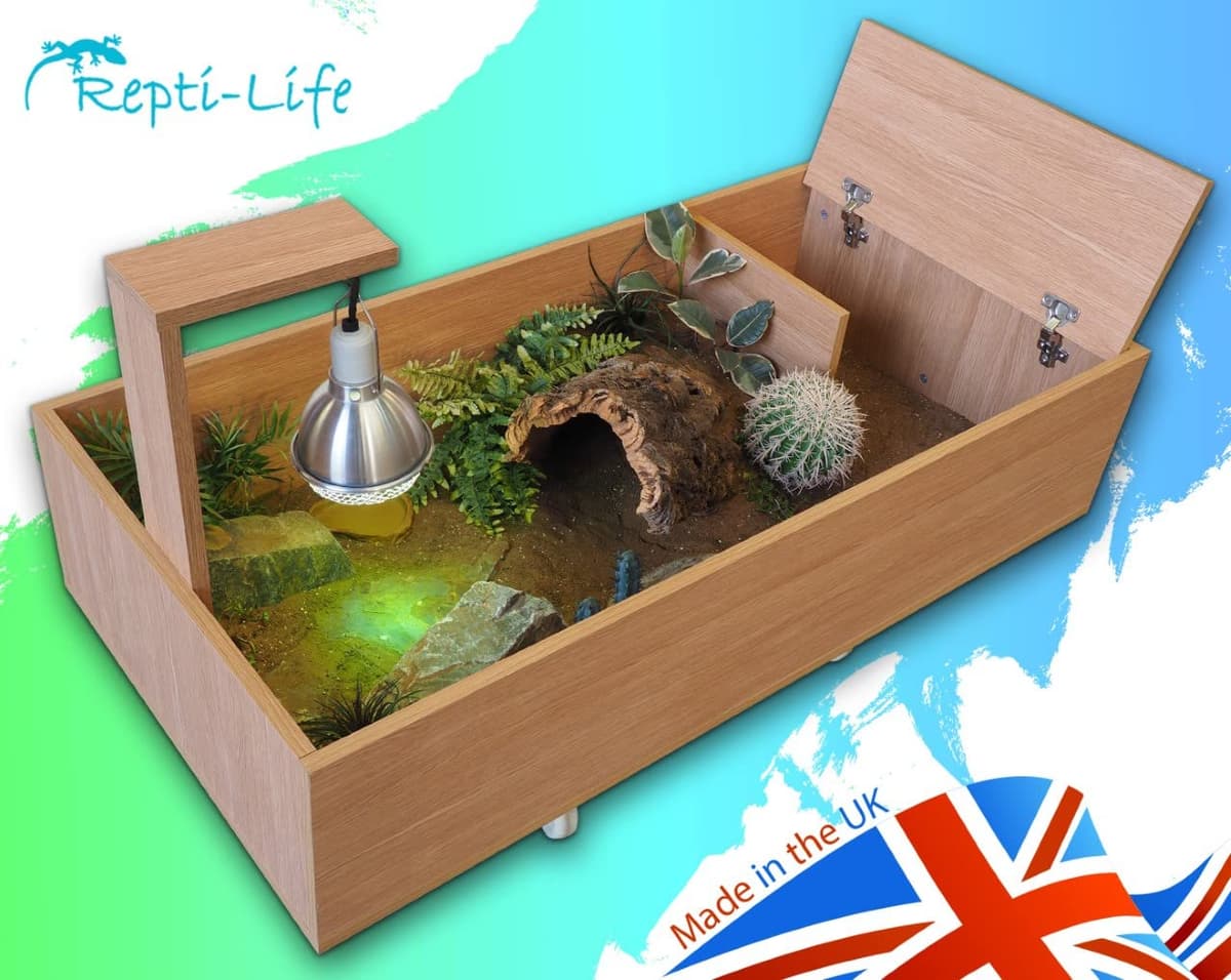 Repti-Life Tortoise Tables 3ft & 4ft (48x24x10 inches, Oak) — view 2