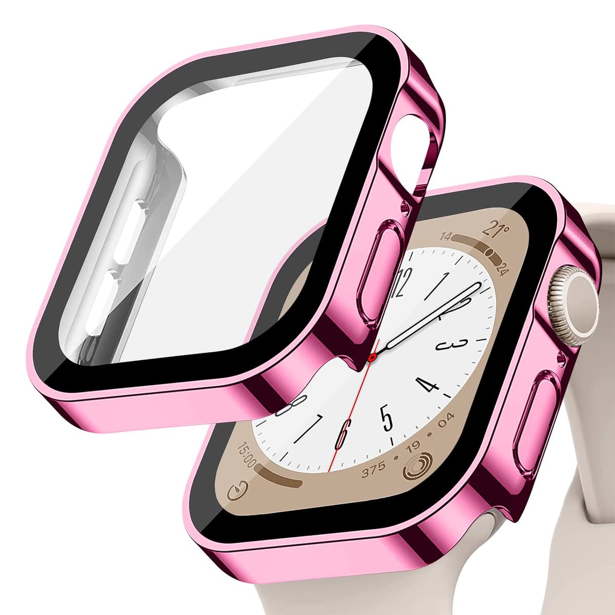 Hard PC Waterproof Case for Apple Watch Case 42mm 46mm 40mm 44mm 41mm 45mm, Built-in Tempered Glass Screen Protector, Ultra-Thin HD Full Protective Cover for iWatch Series 11 10 9 8 7 6 5 4 SE 3/2/1 — view 24