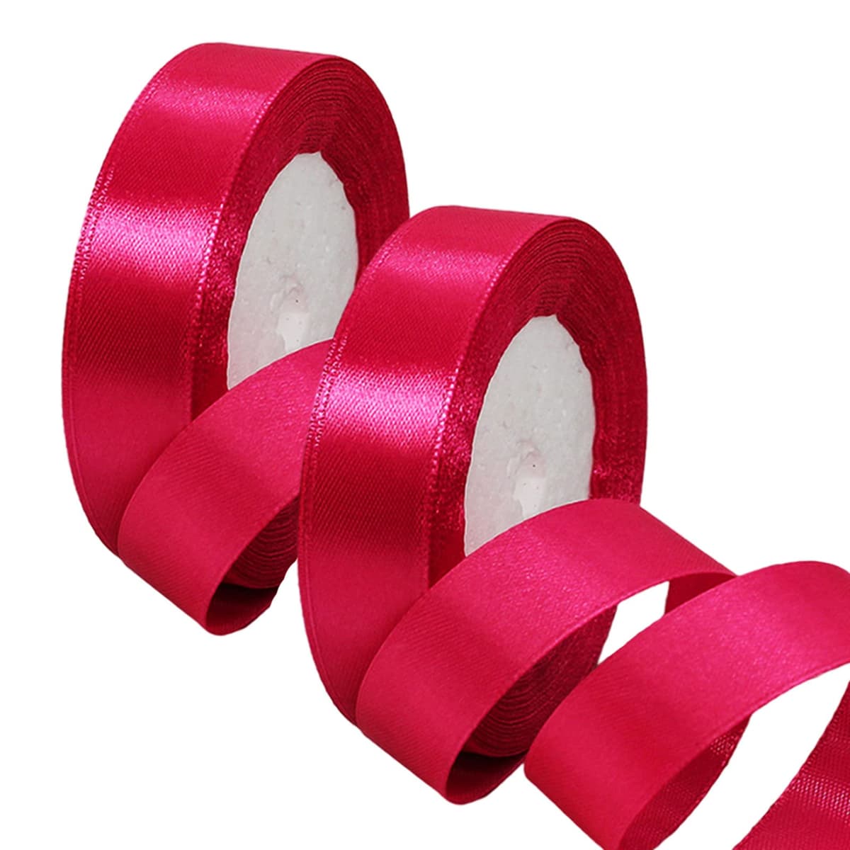 40mm Wide White Ribbon Thick Wedding Car Ribbon 22m, 1.5 inch Thick White Satin Ribbon for Gift Wrapping Wedding Car Christmas Birthday Cake Hair Bow Florist Bouquet Crafts Decorations — view 31