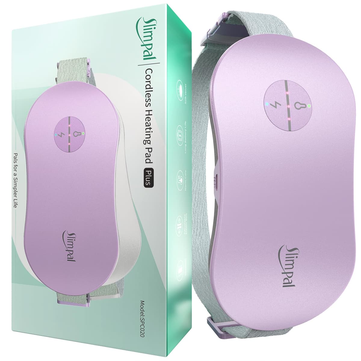 Almohadilla térmica portátil Slimpal, cinturón calefactor inalámbrico recargable para mujer, color blanco — view 17