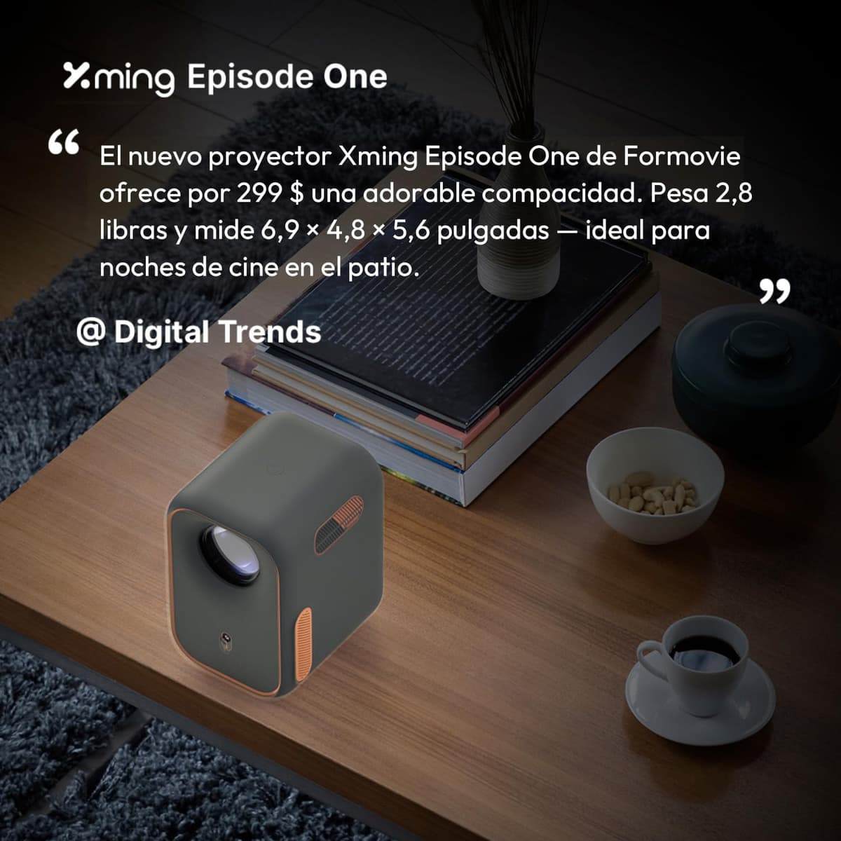 [Certificado por Netflix] Formovie Xming Episode One, Proyector con WiFi y Bluetooth, Licencia Netflix y Google TV, Proyector Inteligente 1080P, Dolby Audio, Portátil para Exteriores y Cine en Casa — view 2