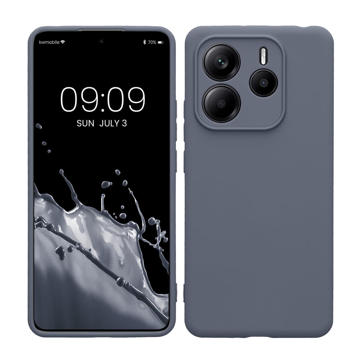 kwmobile Carcasa Compatible con Xiaomi Redmi Note 14 Pro 5G / Poco X7 Funda - Funda Ultrafina de TPU con Bordes elevados - Lavanda Metalizado — view 150