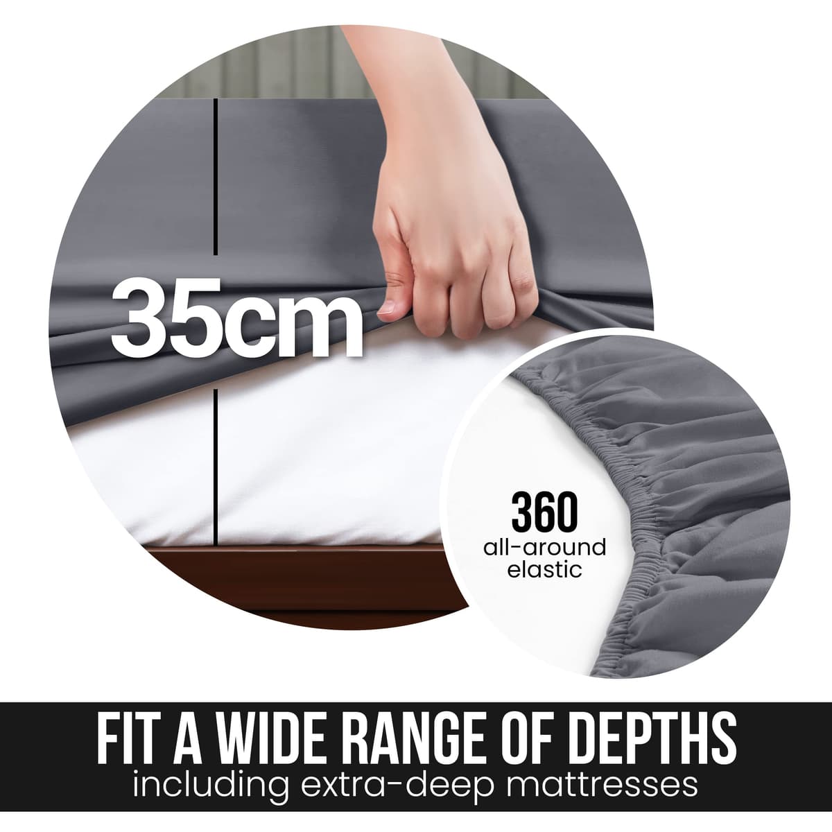 Utopia Bedding 3 Piece Single Bedding Set - Duvet Cover, Fitted Sheet with Pillow case - Soft Brushed Microfiber (Grey)