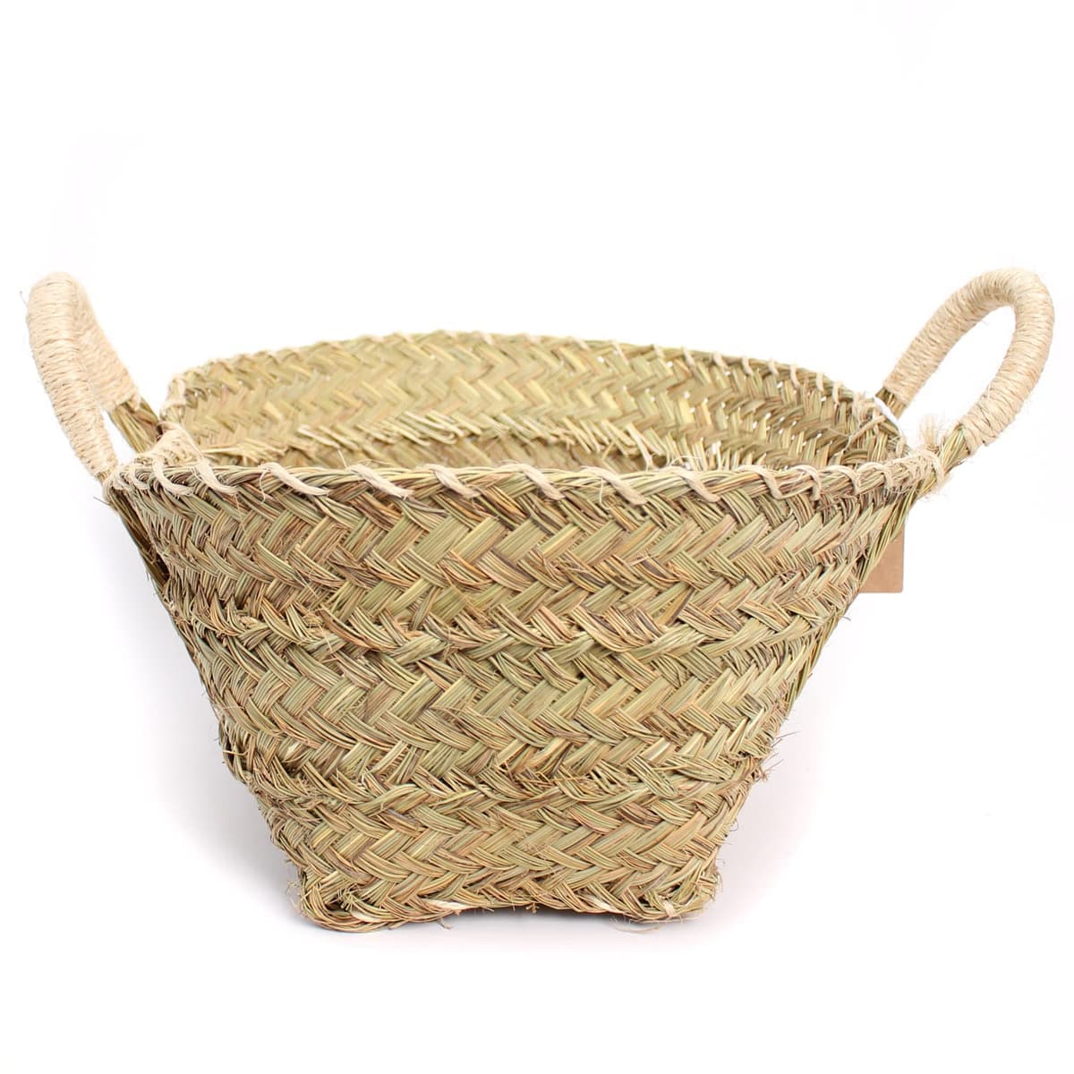 Cesta Leñero de Esparto Artesanal MUY Resistente, Ecologica y Duradera - Cesta Mimbre esparto Ideal decoración Chimeneas - Cesto para Leña Transportar y Guardar Mimbre Mediana 55 x 18 x 18 cm — view 4