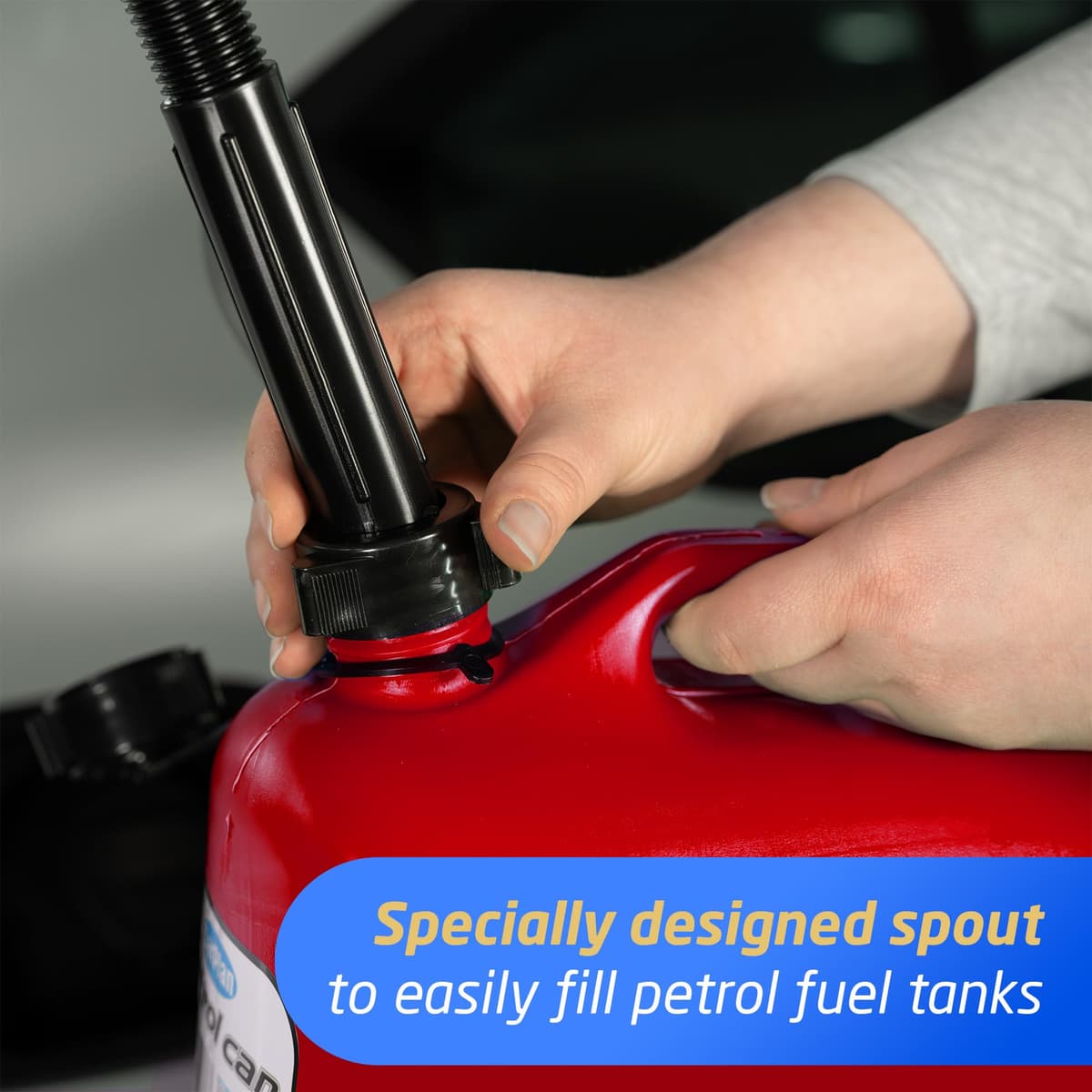 CarPlan TPH005 5L Fuel Can, Unleaded Petrol (Green) — view 10