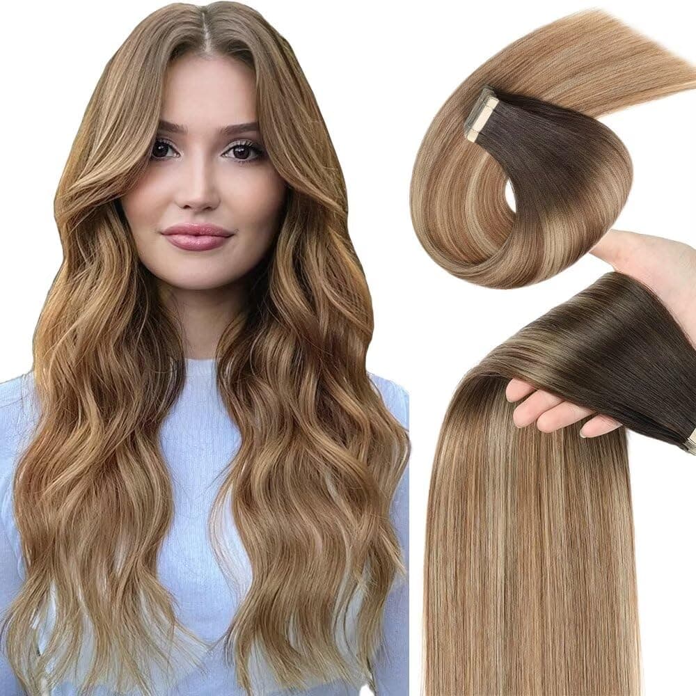 YDDM Extensiones Adhesivas Pelo Natural 20pcs 35cm 40g Negro - Extensiones De Cabello Humano (14 Pulgadas, 1B#) — view 16