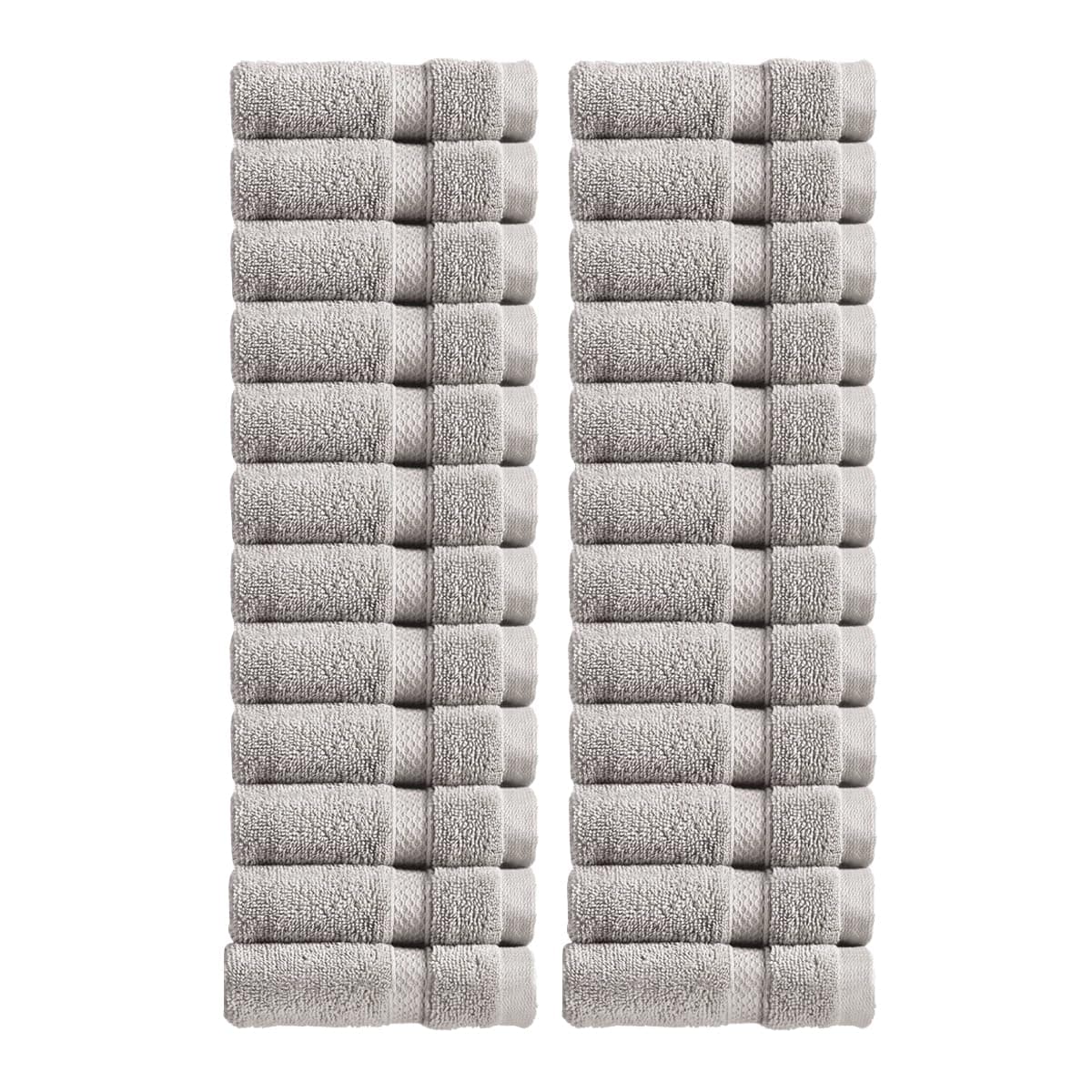 Christy Chroma Bath Towels | Set of 2 | Highly Absorbent Heavyweight 675GSM | Bold and Bright | Soft Velvety Smooth Bathroom Shower Towels | 100% Cotton | Sustainably Made | Ash Grey — view 18