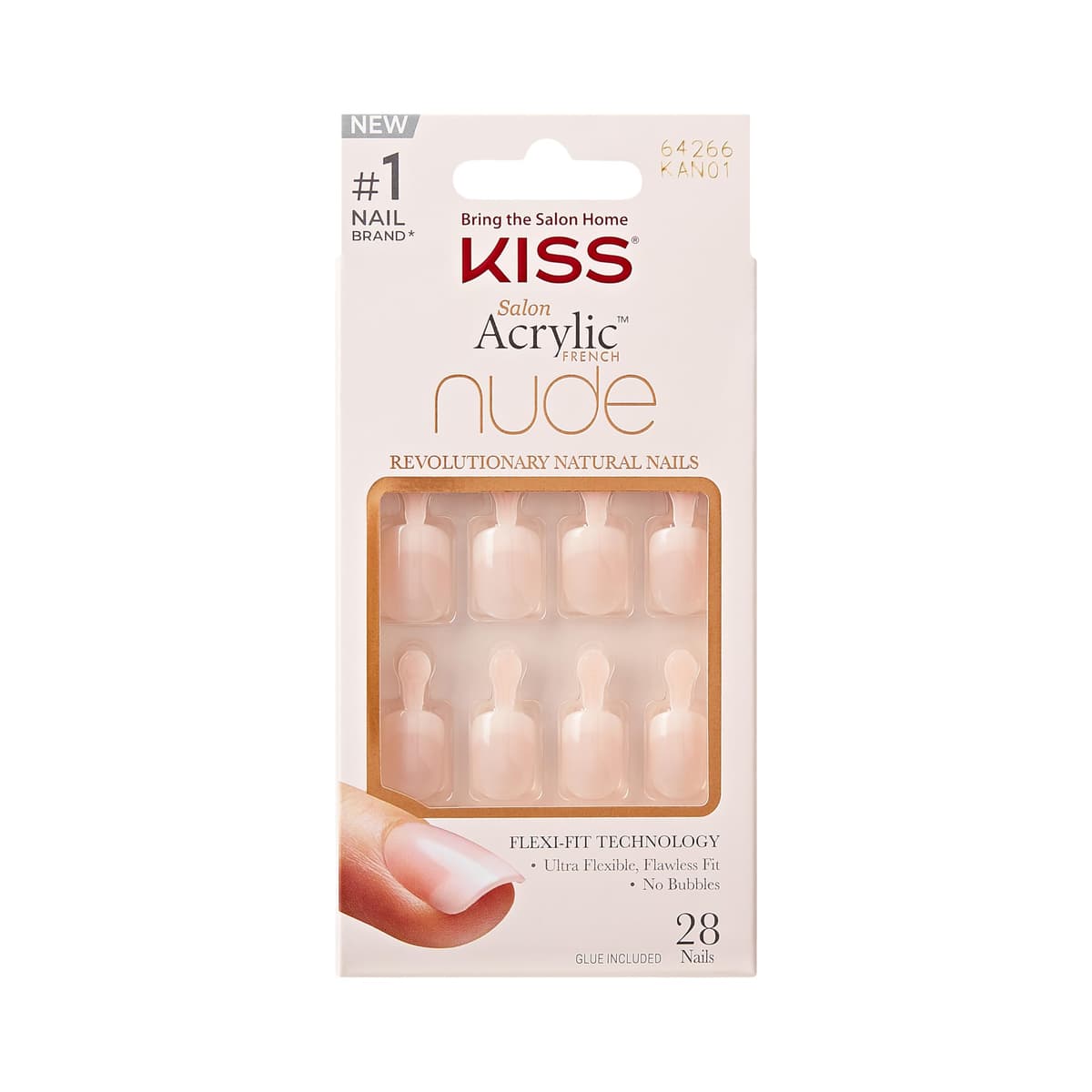 KISS Salon Acrylic French Nude Collection, Cashmere, Medium Length Nude Fake Nails, Includes False Nails, Nail Glue, Nail File, and Manicure Stick, 28 Count (Pack of 1) — view 21