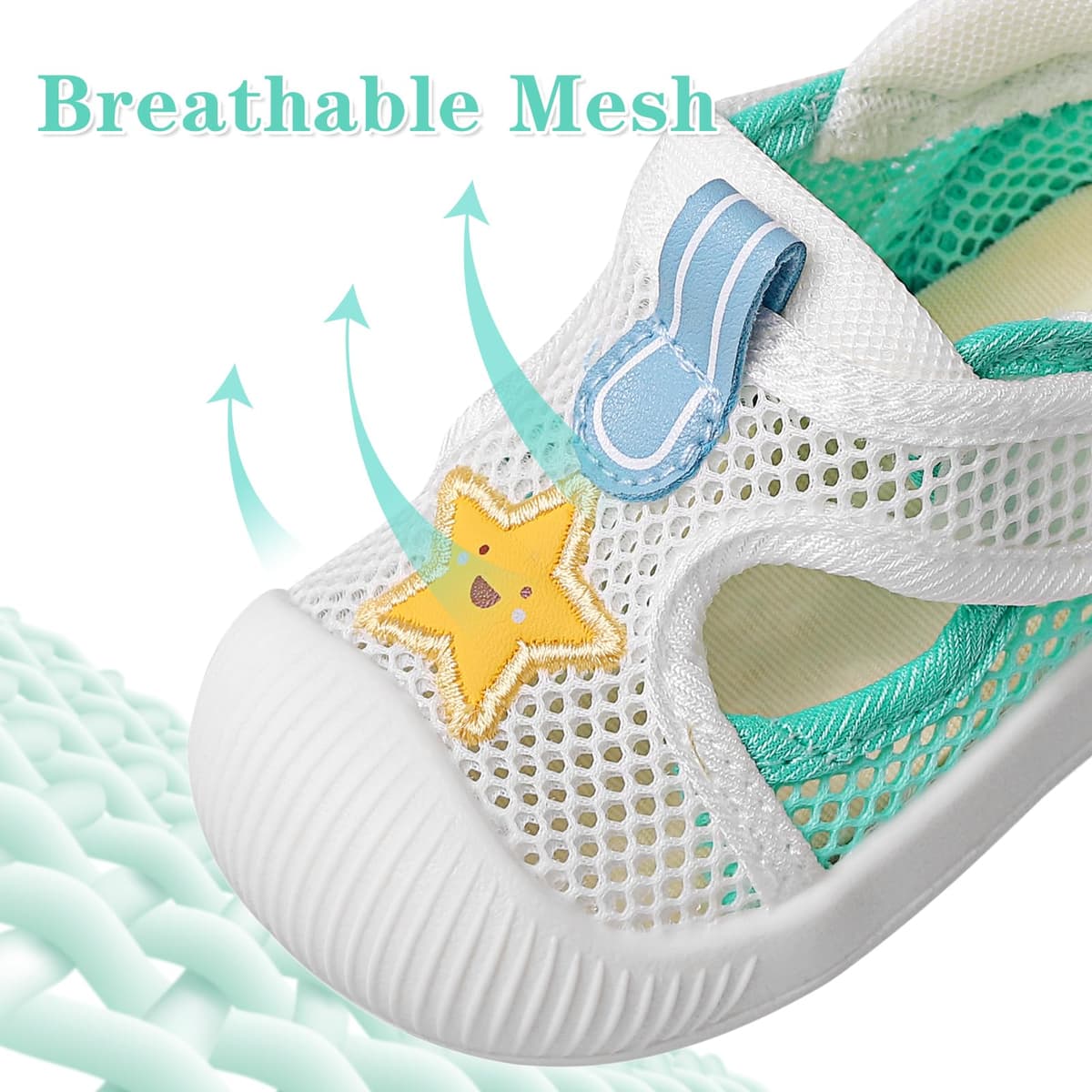 MASOCIO Baby Boys Girls Summer Shoes Infant Toddler Sandals Soft Sole Anti-Slip Shoes — view 4