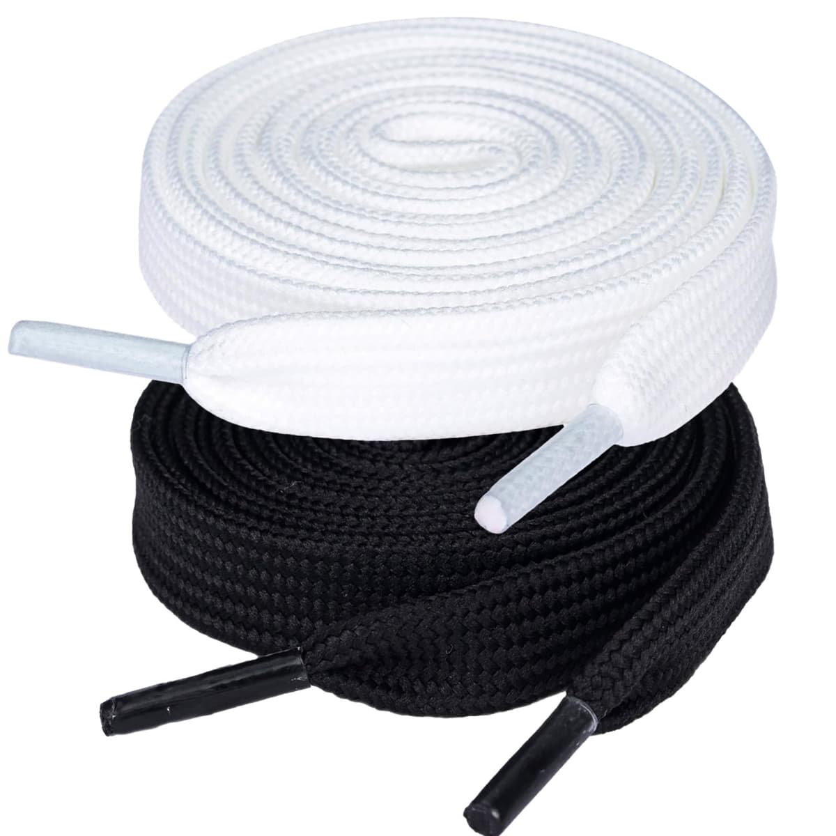 Olukssck - 2 Pares de Cordones Planos, Cordones duraderos de Repuesto de 10 mm de Calidad para Zapatos de Deporte, Zapatos de Ciudad