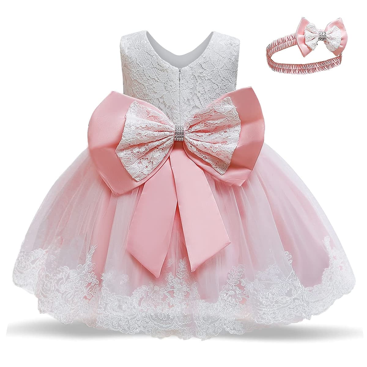 TTYAOVO Bebé Boda Pompa Bautismo Bautizo Tutu Vestido Chicas Princesa Vestir — view 9