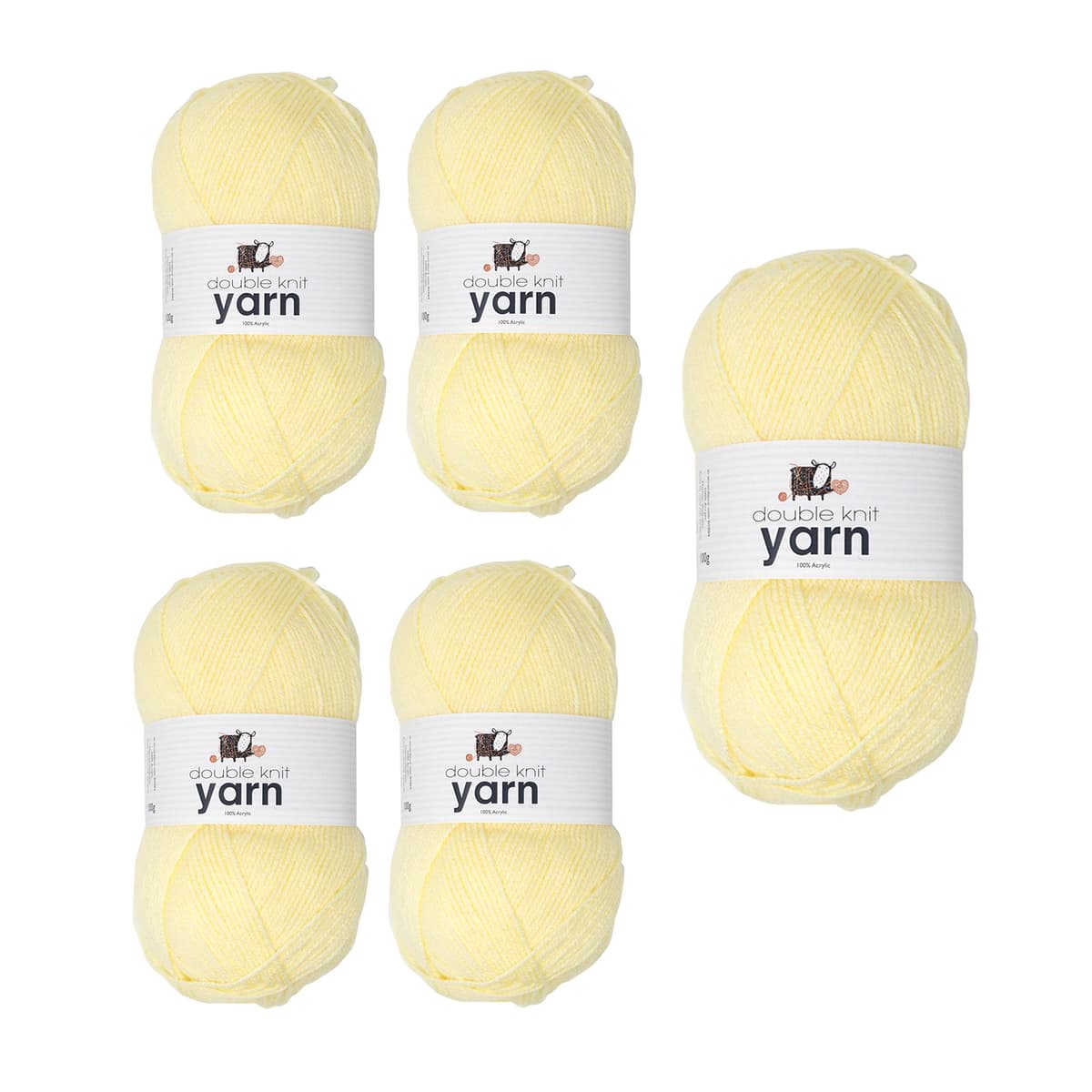 Korbond DK Beige Yarn - 100g Acrylic Wool - Lightweight, Hypoallergenic & Durable Double Knit Crochet Yarn Knitting Wool (290m Total) — view 32