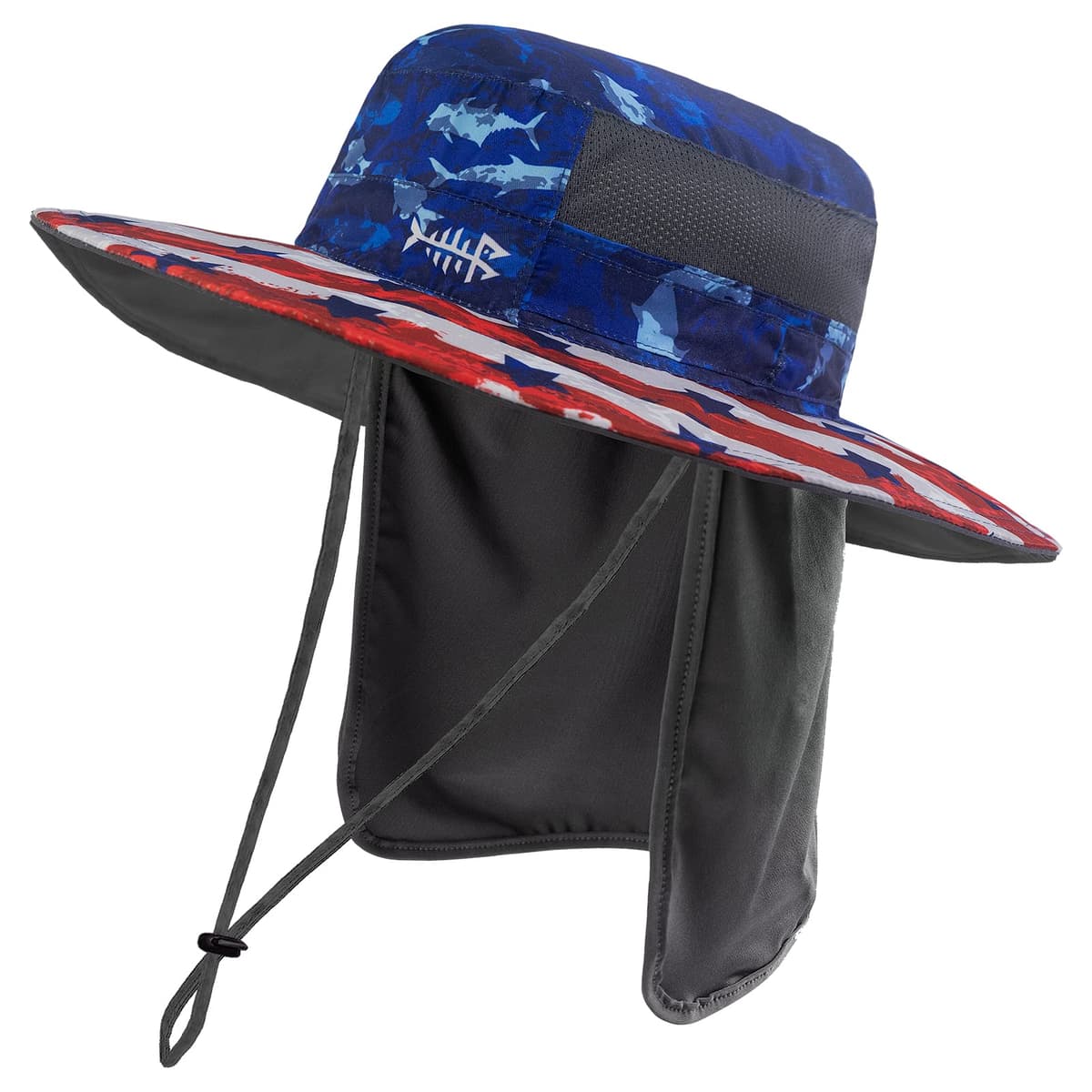 Bassdash UPF 50+ Sombrero de Pesca Solar Resistente al Agua con Solapa de Cuello Desmontable — view 36