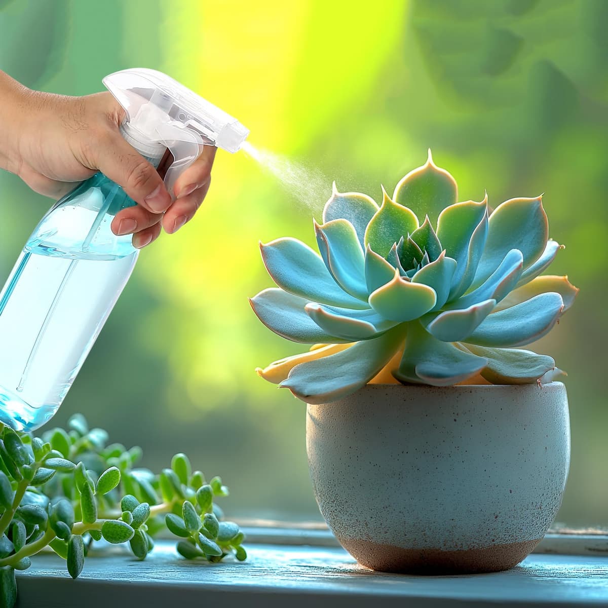 WUJIAQIU Botellas de Spray, 2 Pzas 450ml Botellas Pulverizadoras para Plantas, Pulverizador de Agua, Atomizadores de Plástico, Rociador Recargable Vacío para Flores, Jardín, Peluquería — view 5