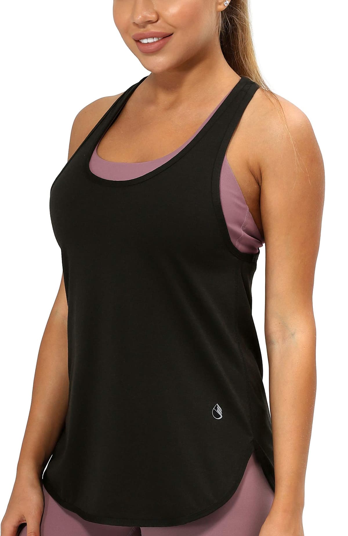 icyzone Camiseta sin Mangas de Fitness para Mujer Racerback Chaleco Deportivo — view 22