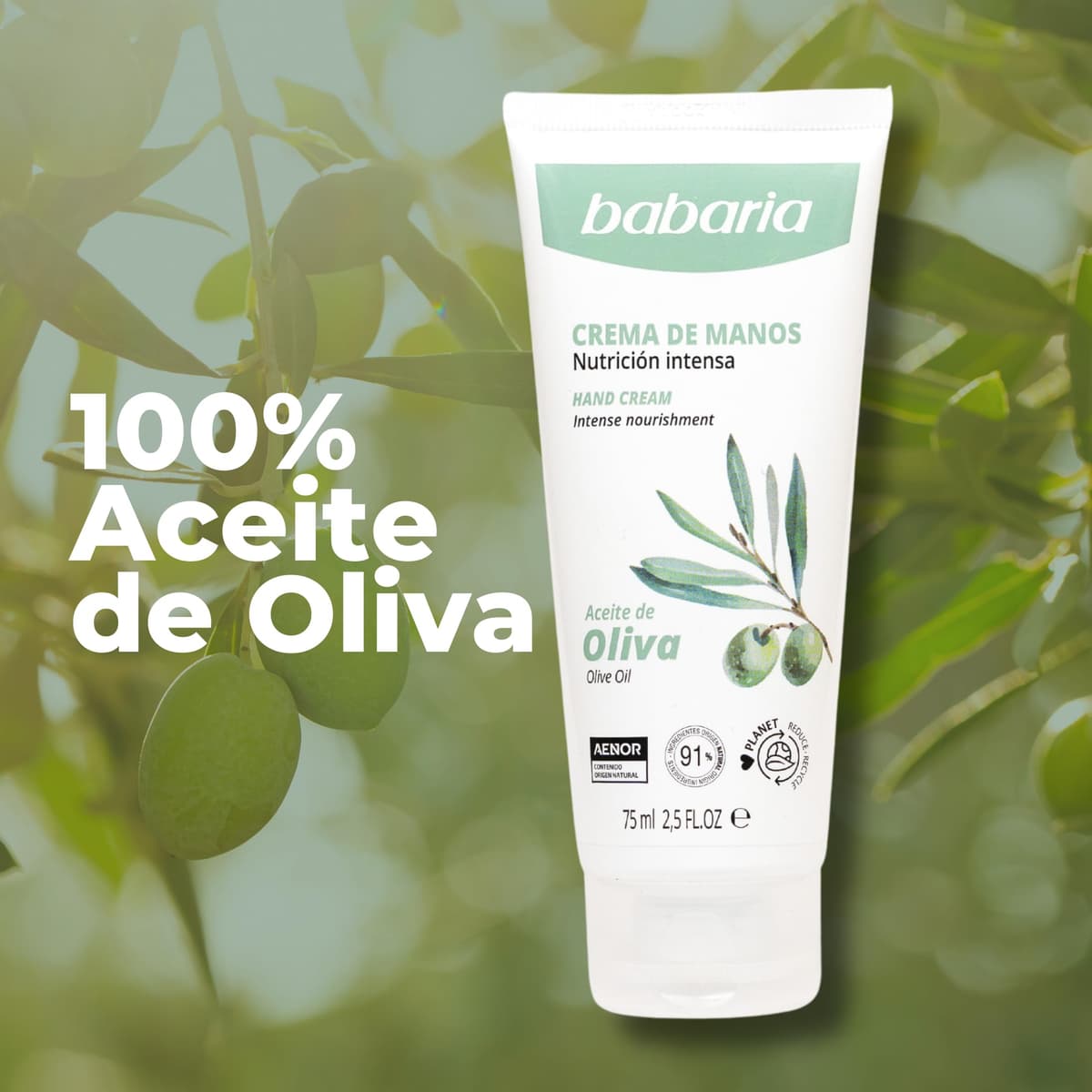 Babaria - Crema Manos Agrietadas y Secas | Crema Manos Reparadora con Aceite de Oliva | Crema Sabañones | Crema de Manos Working Hands — view 3