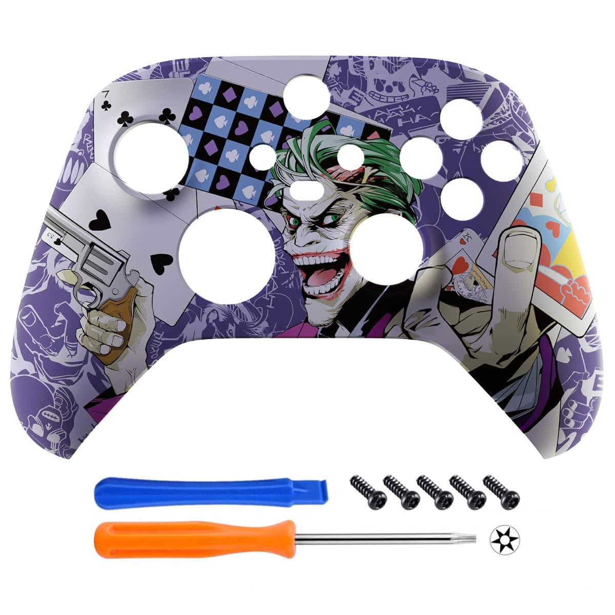 eXtremeRate Custom Shell for Xbox Series X & S Controller - Revitalize Your Controller - Clown Cards Replacement Cover Front Housing Cover for Xbox Core Controller Wireless [Control NOT Included] — view 3