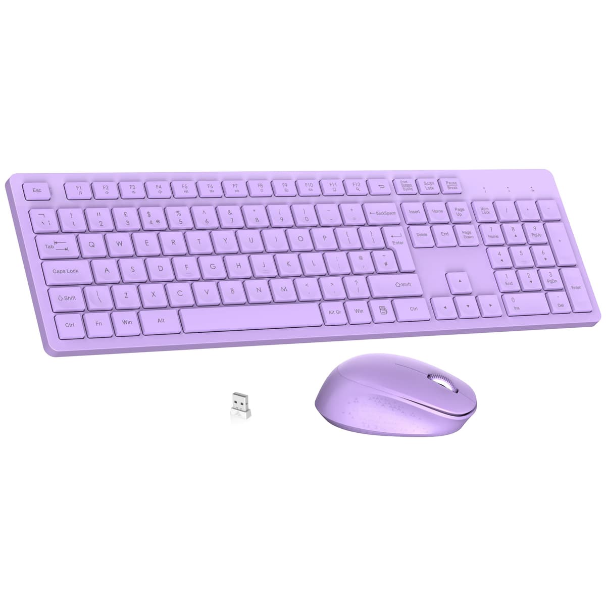 LeadsaiL Wireless Keyboard and Mouse Set, 2.4GHz USB Computer Keyboards and Mouse Combo, Ergonomic Design with 12 Multimedia Shortcuts for HP/Lenovo Laptop and Mac-Pink — view 11