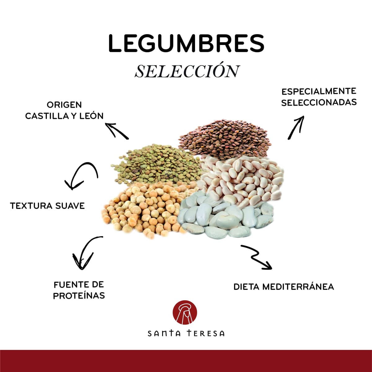 Santa Teresa - Lenteja Castellana - Categoría EXTRA- 1Kg — view 2
