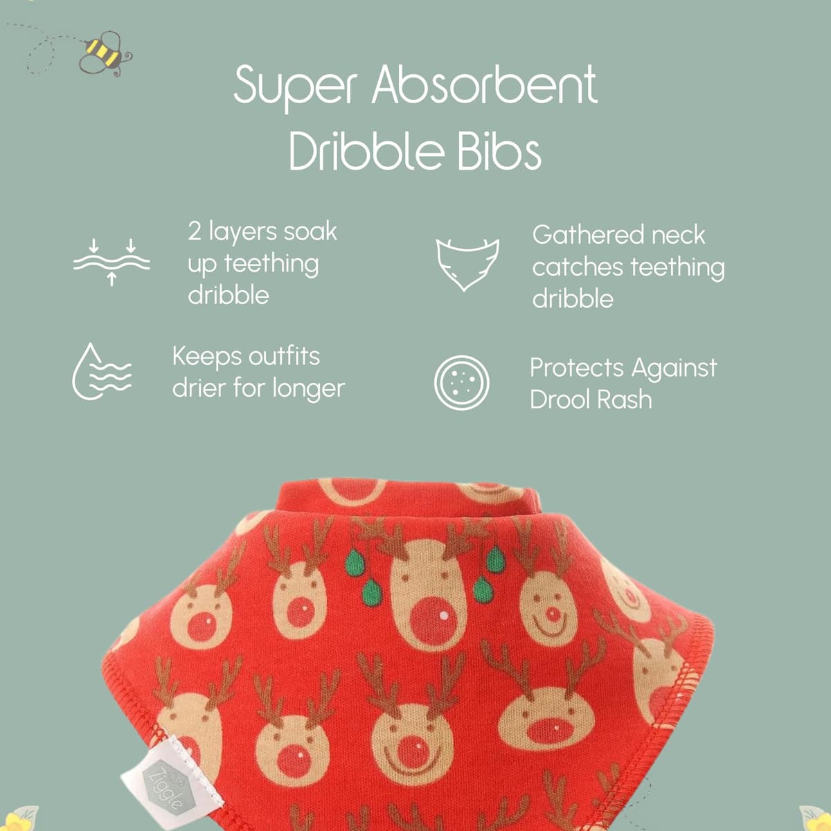 Bandana Dribble Bibs - Cotton Front Baby Bibs Newborn to 24 Months - Newborn Baby Gifts - Bibs For Comfortable Kids — view 100