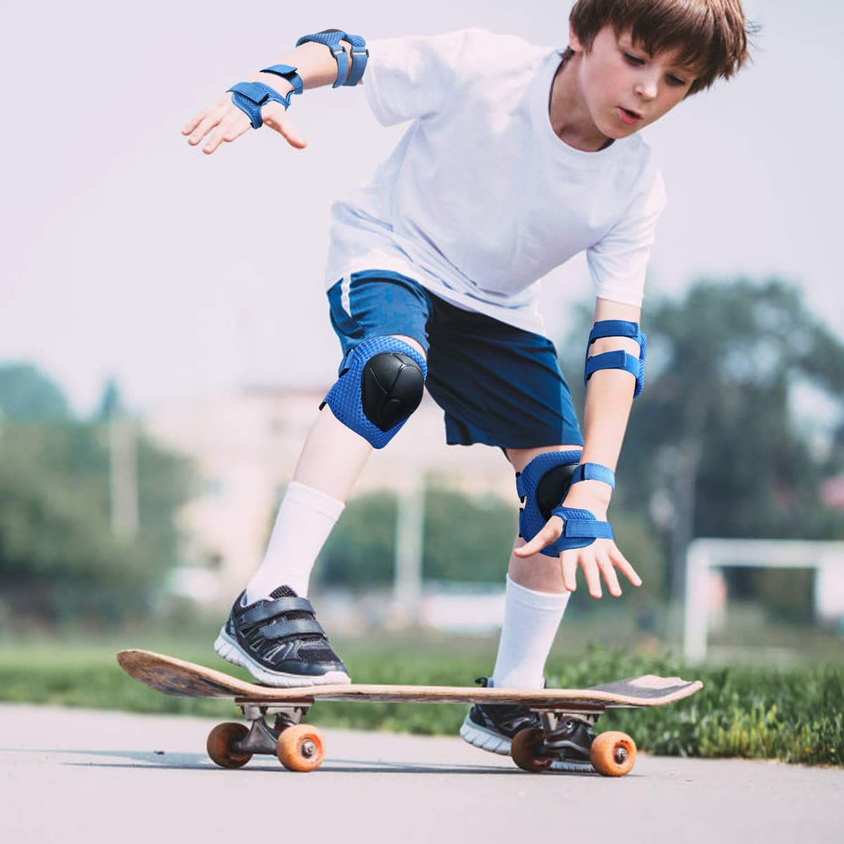 JIM'S STORE Protecciones Patinaje Infantil Consta de Rodilleras Coderas Muñequeras,es Adecuado para Bicicleta Patinaje Ciclismo Monopatín y Deportes Extremos — view 6