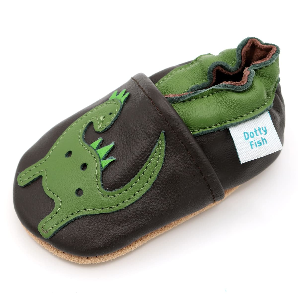 Dotty Fish Unisex Soft Leather Shoes, Unisex Baby First Walker Shoe — view 17