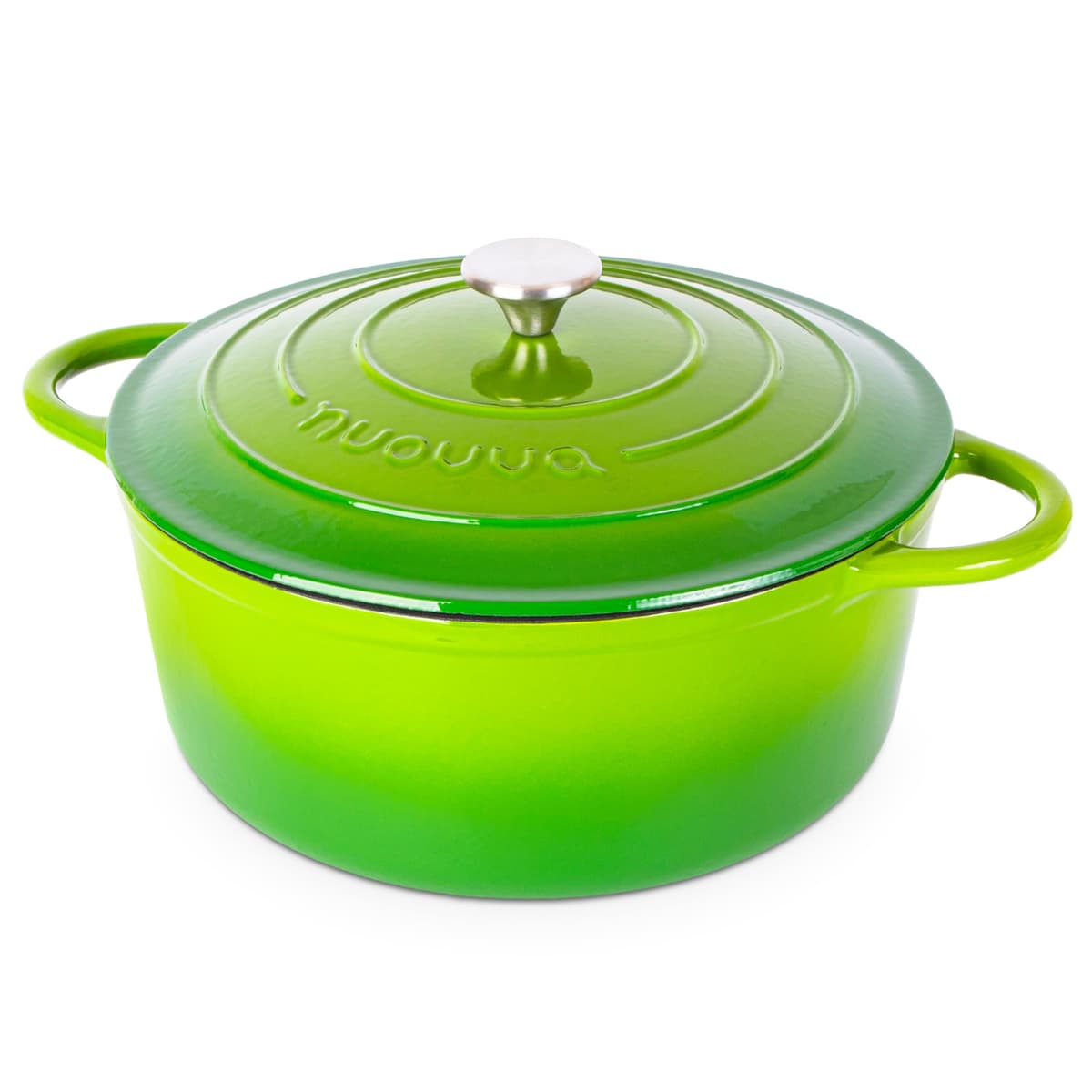 Nuovva Enamelled Cast Iron Dutch Oven Pot with Lid – 5 Quart Casserole Dish – Ceramic Dutch Oven for Bread Baking, Roasting, Braising & Stews – Oven Safe up to 500°F – 24cm Orange — view 36