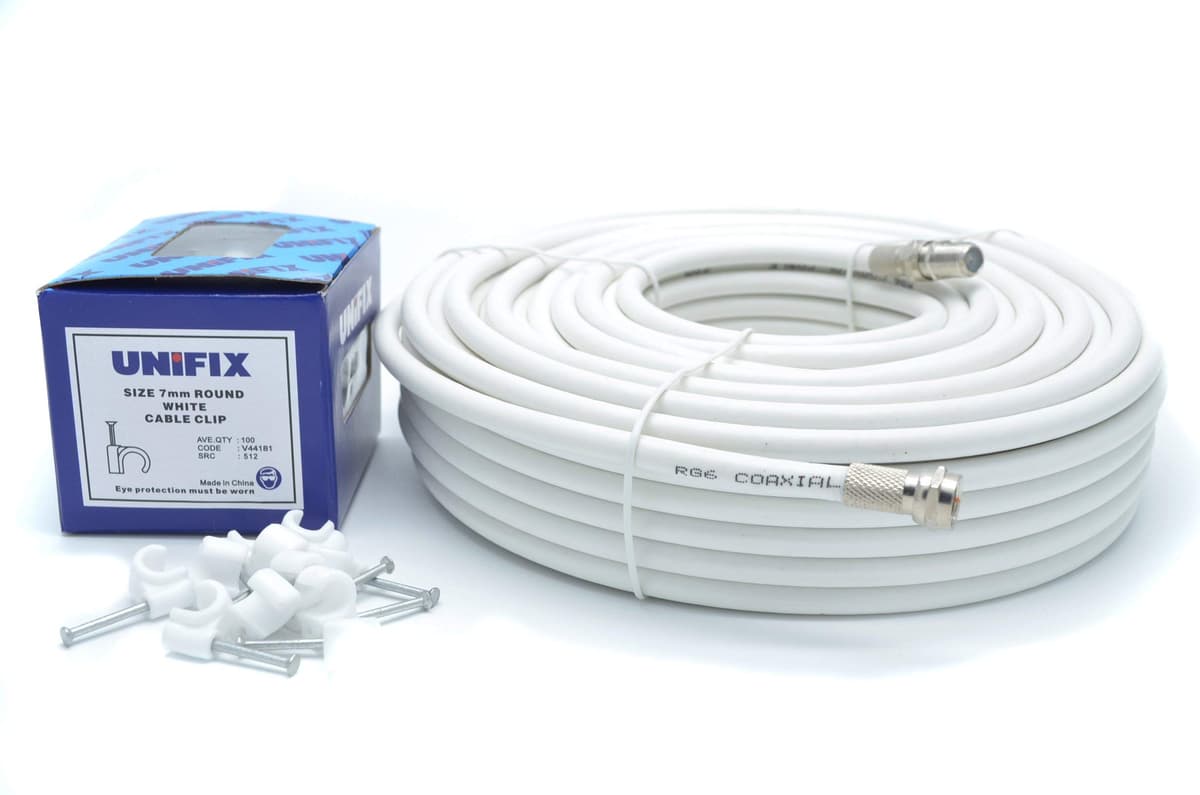 3M White Coax Cable For Virgin Media, Sky TV, Broadband Extension and Tivo & Superhub (3M, WHITE) — view 4