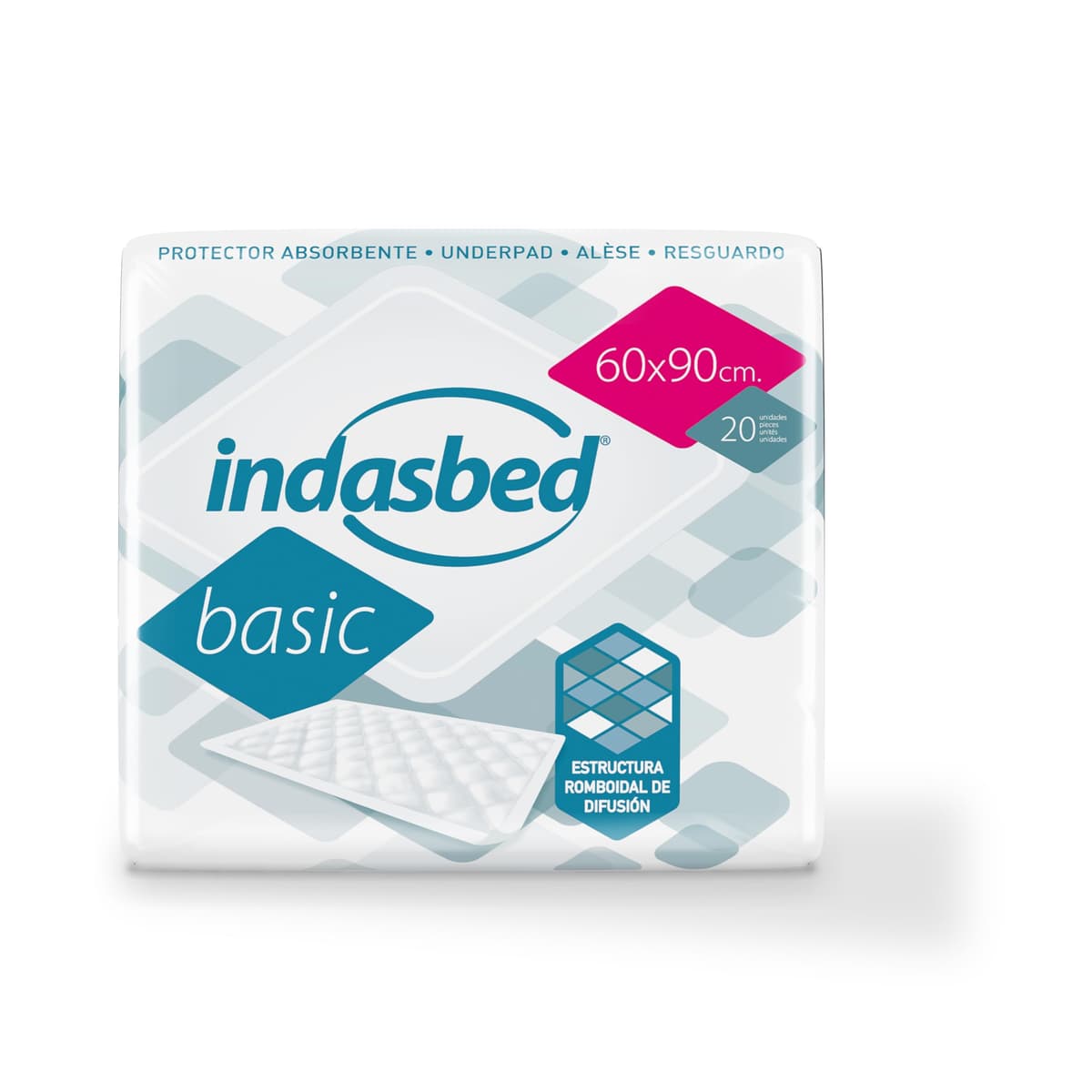 Indasbed Basic Protector Cama, 60 x 90 cm - Color Blanco, 20 Unidades (Paquete de 1) (El embalaje puede variar ) — view 2