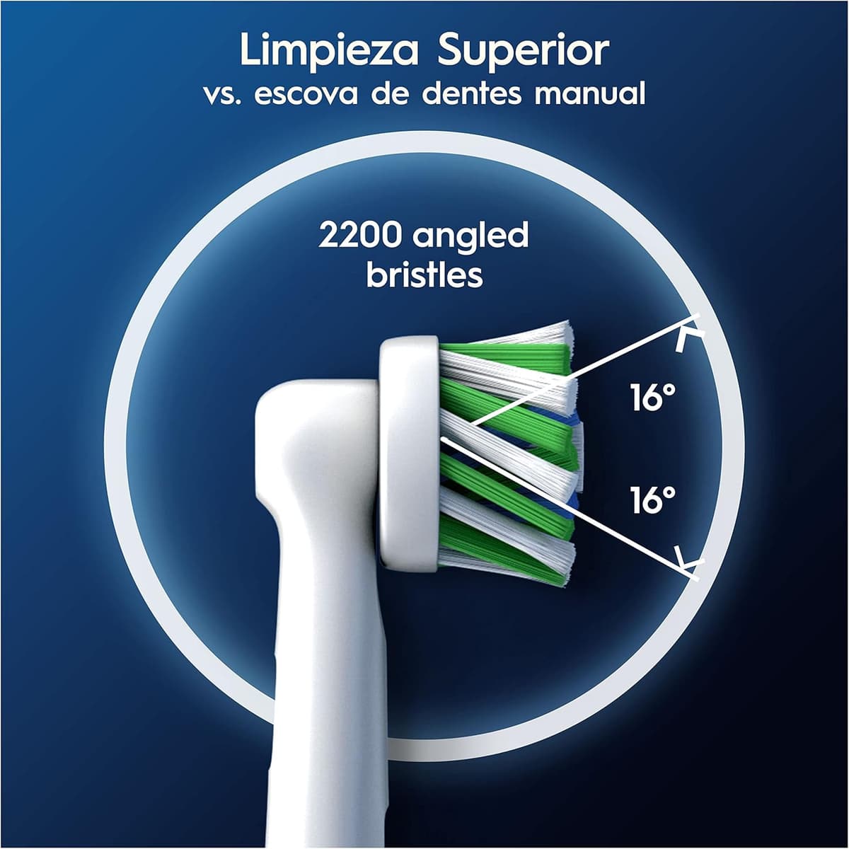 Oral-B Pro CrossAction Cabezales De Recambio ORIGINALES para Cepillo de Dientes Eléctrico Oral-B Pro, Pack de 10 Recambios Con Indicador De Uso, Blanco (Tamaño Buzón) — view 3