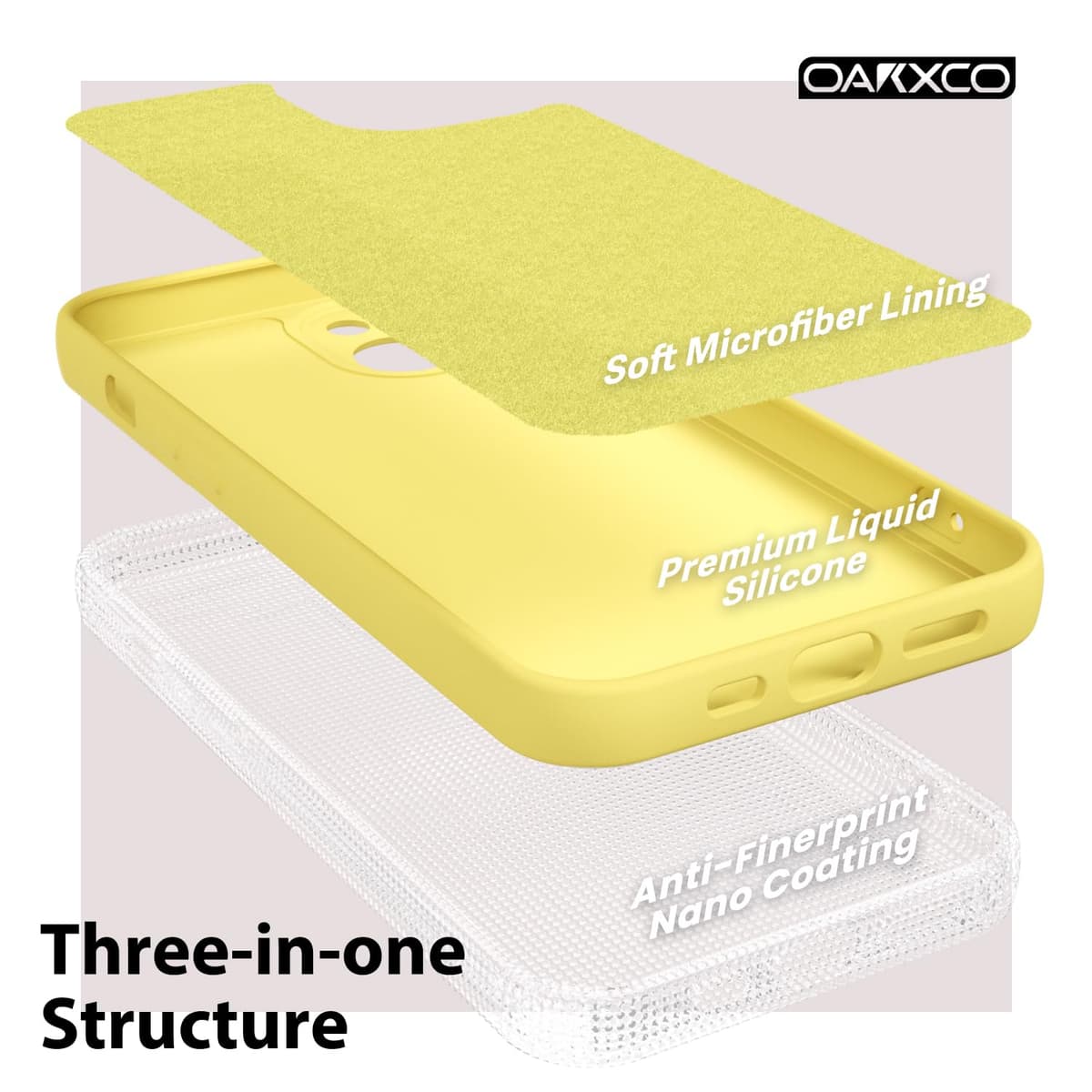oakxco for iPhone 17 Pro Max Phone Case Liquid Silicone, Cute Thin Slim Grip Soft Rubber Gel for Women Men, Smooth Matte TPU Plain Solid Color Girly Simple Case with Camera Cover, Light Pink — view 123