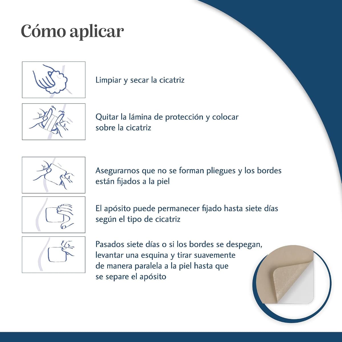 Trofolastin, Reductor de Cicatrices, Apósitos Adhesivos para Cicatrices Hipertróficas y Queloides, Quemaduras y Cortes, Tamaño 5x7,5cm, 5 Unidades — view 7