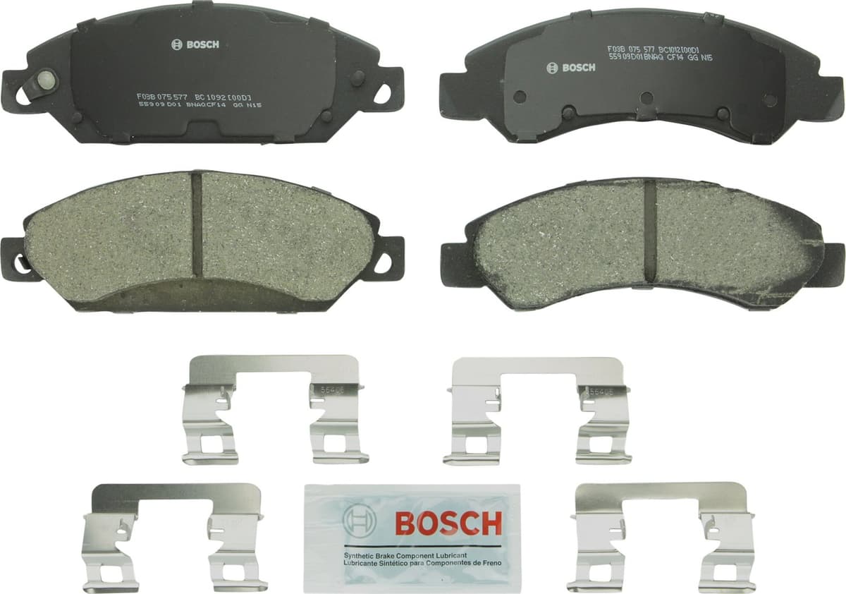 Bosch BC914 QuietCast Premium Ceramic Disc Brake Pad Set For: Acura ILX; Honda Accord, Civic, CR-V, Element, Fit, Front — view 260