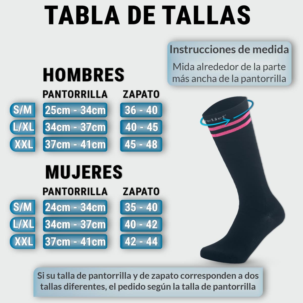 360 Relief Medias de Compresión Mujer y Hombre - 1 Par Calcetines de Compresión para Deportes, Correr, Volar, Viaje, Trabajo, Footing - S/M Beis con Bolsa de Malla — view 49