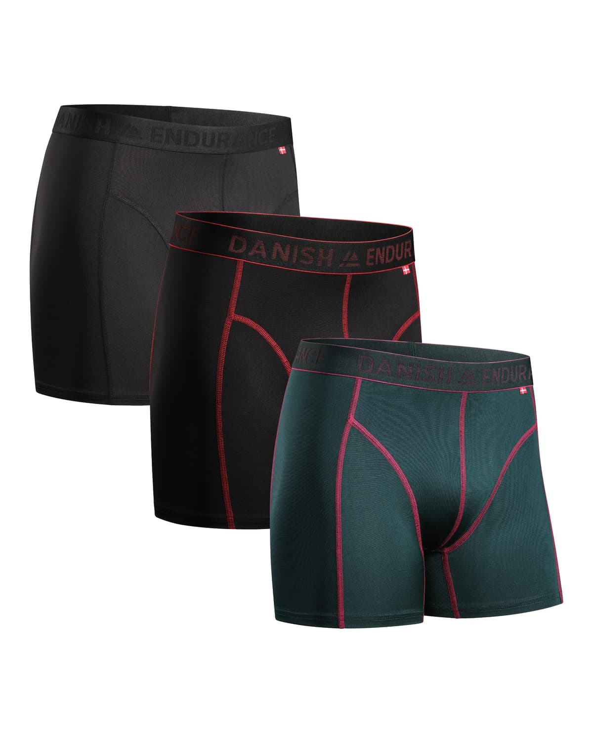 Danish Endurance Men's Sports Trunks 3-Pack Extra Long Ropa Interior de Hombres Hombre (Pack de 3) — view 12