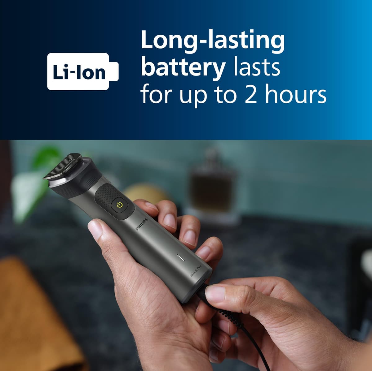 Philips Series 7000 All-in-one Trimmer, 15-in-1 Multigroom for face, Head and Body, One Tool - Ultimate Precision, 26 Length Settings (0.5-20 mm) (Model MG7950/15) — view 4