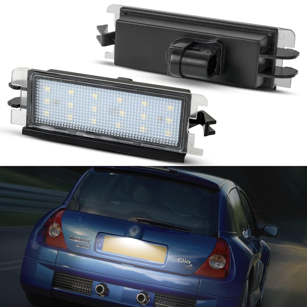 Luces LED Matrícula para 206 207 407 406 306 307 308 5008, Luz Matrícula para Citro-en C3 PICASSO C4 C5 BERLINGO B9 M49 M59 SAXO XSARA, LED Matrícula 2 Piezas Canbus — view 12