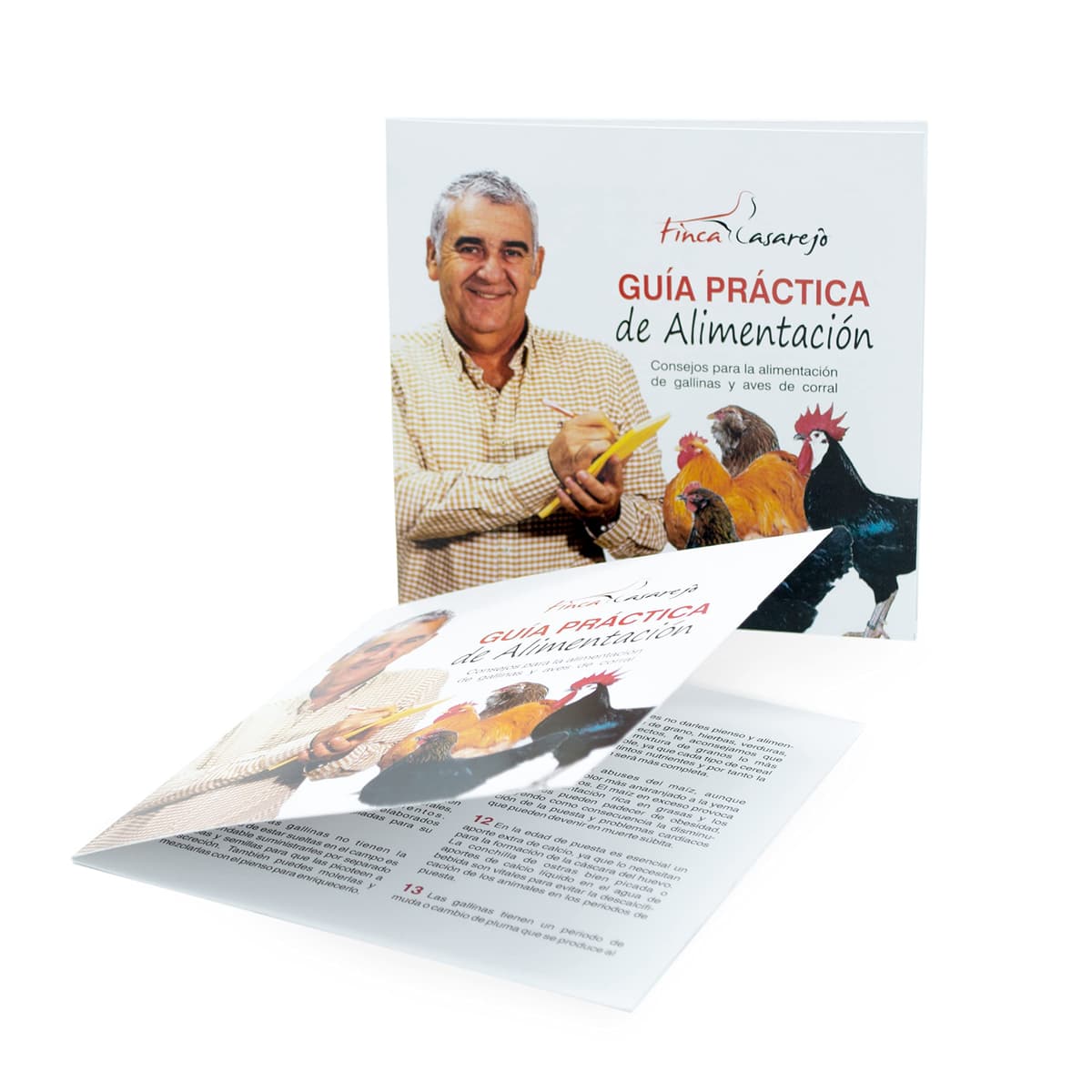 FINCA CASAREJO Comedero para Gallinas con Sistema Antidespilfarro - Tolva Happy Chickens 12 kg - Plástico Resistente para conservar el alimento - Incluye Guía Práctica de Alimentación — view 5