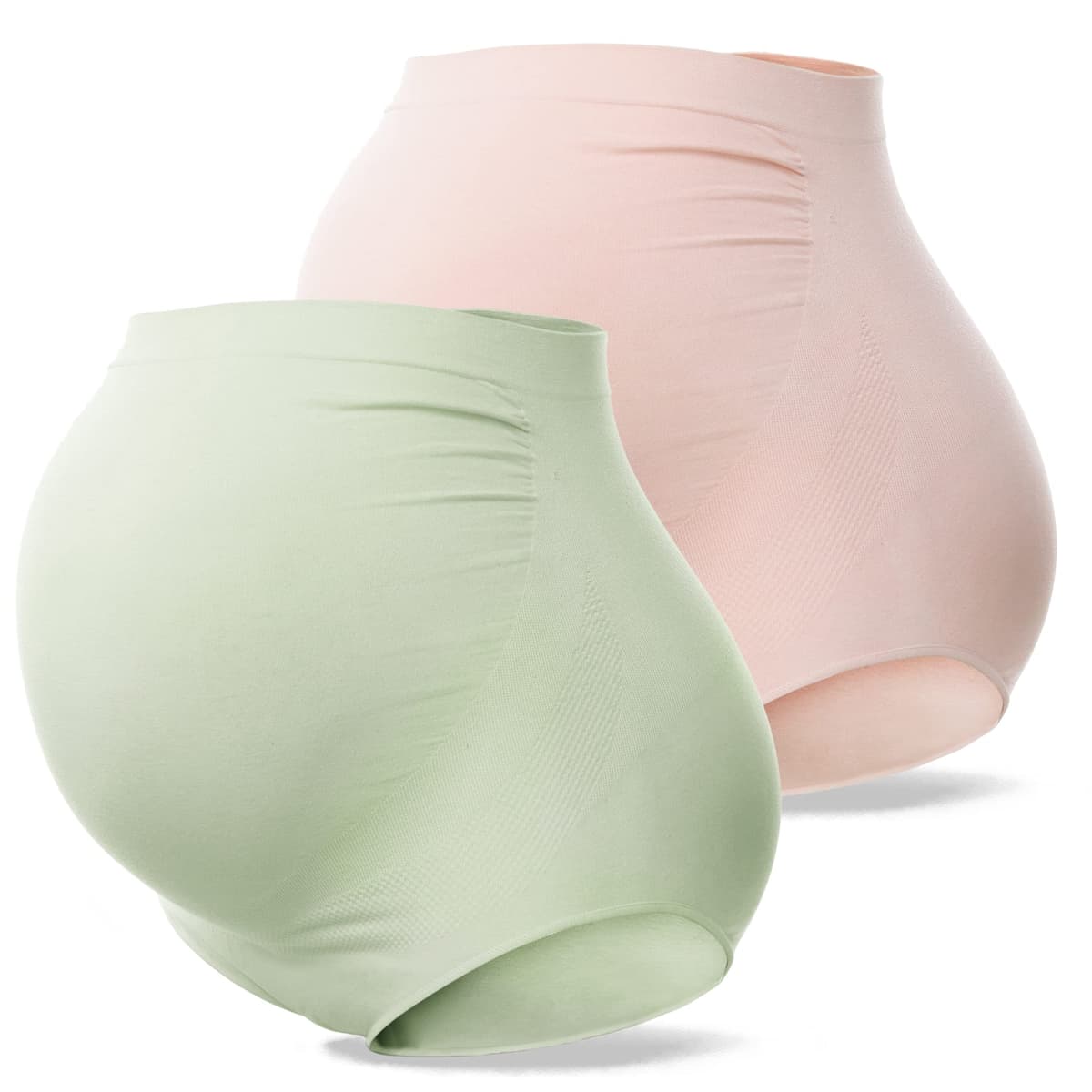 SUNNYBUY Women's Maternity High Waist Underwear Pregnancy Seamless Soft Hipster Panties Over Bump — view 10