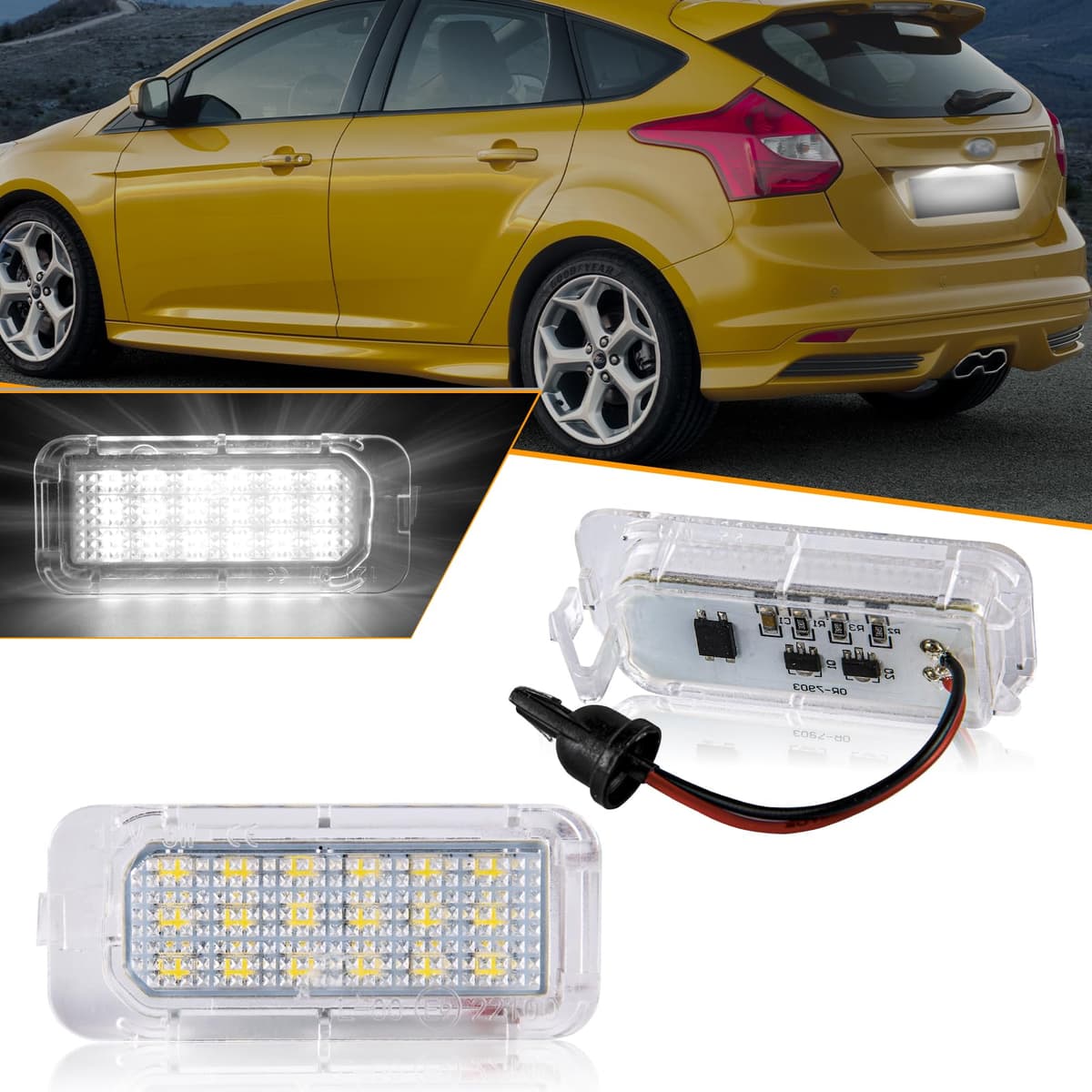 Luces LED Matrícula para 206 207 407 406 306 307 308 5008, Luz Matrícula para Citro-en C3 PICASSO C4 C5 BERLINGO B9 M49 M59 SAXO XSARA, LED Matrícula 2 Piezas Canbus — view 17