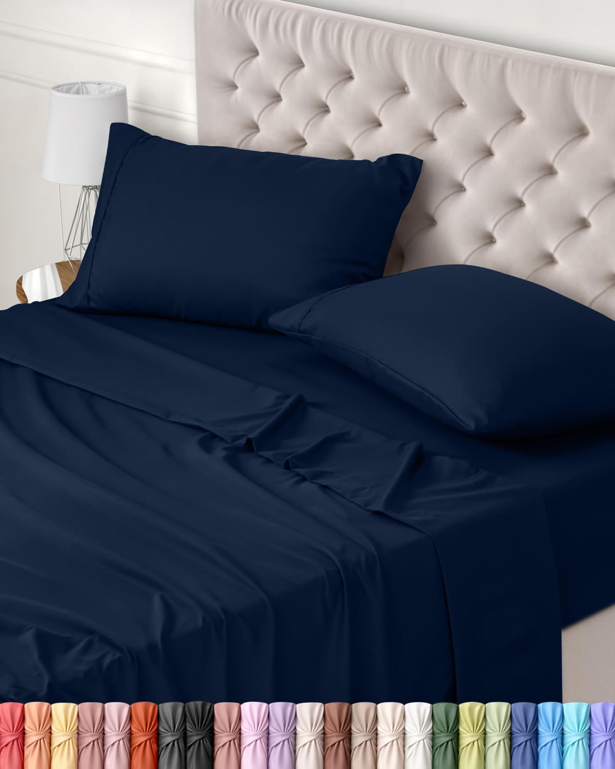 Utopia Bedding Juego de Sabanas 4 Piezas 150x200 - Poliéster Microfibra Cepillada - Oeko-Tex Certificado - Sábana Bajera, Sábana Plana y 2 Fundas de Almohada 50x75 (Cama 150, Blanco) — view 35