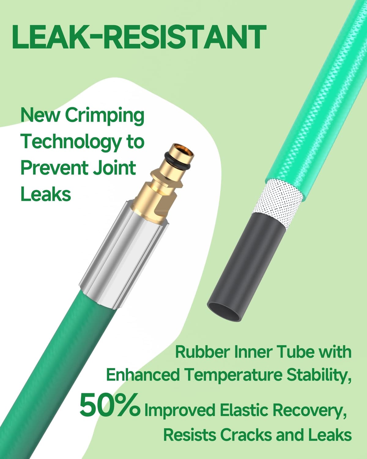 OHAYORI 15M Super Flexible Pressure Washer Hose for Karcher K2 K3 K4 K5 K6 K7, Rubber Kink-Resistant Replacement Extension Hose, Jet Wash Power Washer Pipe for High Pressure Accessories Car Cleaning — view 3