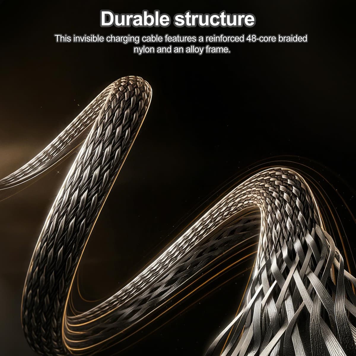 Noaya 2-in-1 Invisible Stand Charging Cable - 240W Fast Charging Cable, 4.9FT Multi Charger Cord with Type C, T-Shaped Foldable Stand for Smartphones,Tablets,Laptops(1PCS) Office Product 2512-02 — view 5
