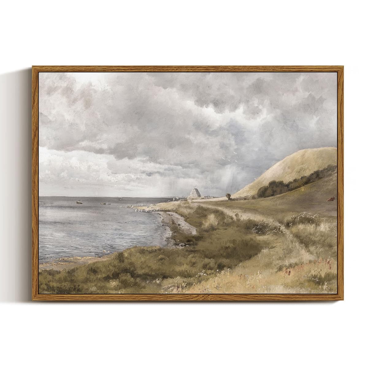 InSimSea Framed Canvas Wall Art, Meadow with Flowers Painting, Landscape for Living Room, Bedroom, Home, Bathroom Decor, 8x10 — view 196