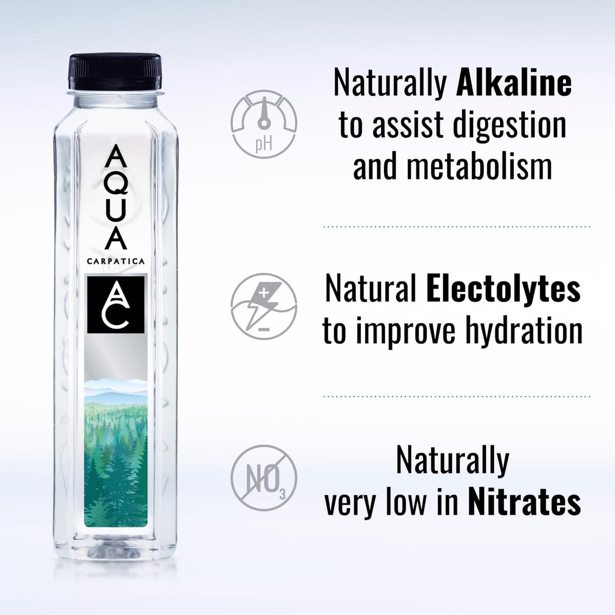 AQUA Carpatica Pure Natural Still Mineral Water, Virtually Nitrate Free, Low Sodium, Naturally Alkaline, Natural Electrolytes, Premium Multipack 100% Recyclable, 500 ml (Pack of 6) — view 4