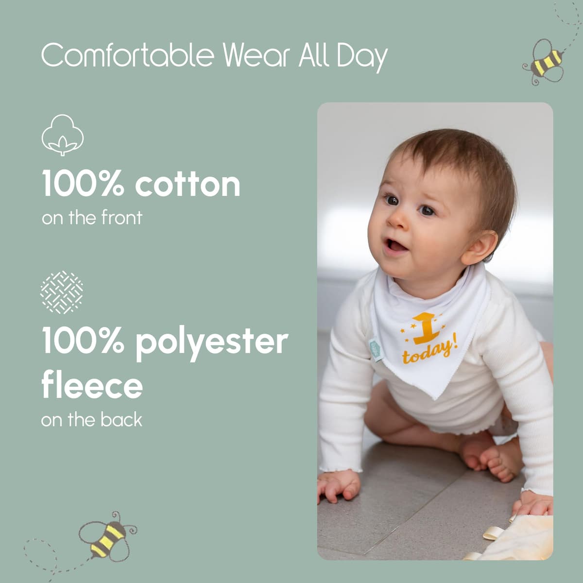 Bandana Dribble Bibs - Cotton Front Baby Bibs Newborn to 24 Months - Newborn Baby Gifts - Bibs For Comfortable Kids — view 136