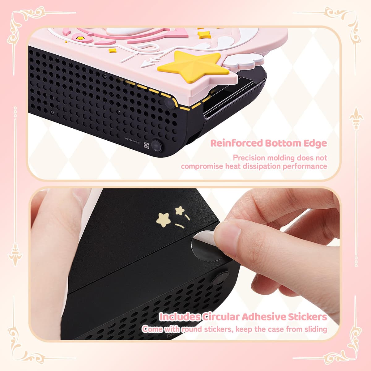 GeekShare Cubierta de silicona suave compatible con la base de carga Switch 2, carcasa antiarañazos para Switch 2 Dock, serie Star Wings — view 4