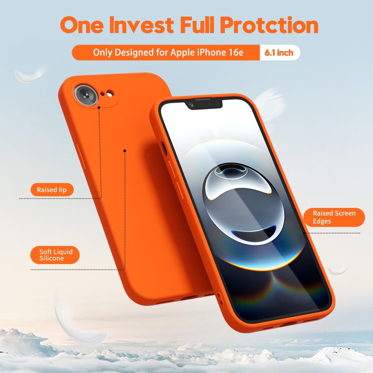 oakxco for iPhone 17 Pro Max Phone Case Liquid Silicone, Cute Thin Slim Grip Soft Rubber Gel for Women Men, Smooth Matte TPU Plain Solid Color Girly Simple Case with Camera Cover, Light Pink — view 901