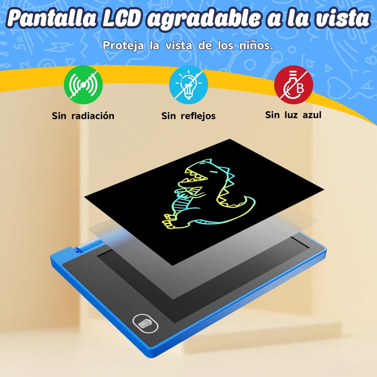 24 Piezas Tableta Escritura LCD, Electight 4.5 Pulgadas Infantil Tableta de Graffiti de Colores para Niños 3~12 Años, Colorida Pizarra Tableta Electrónica con Gancho, Juguete para Vuelta Cole — view 4