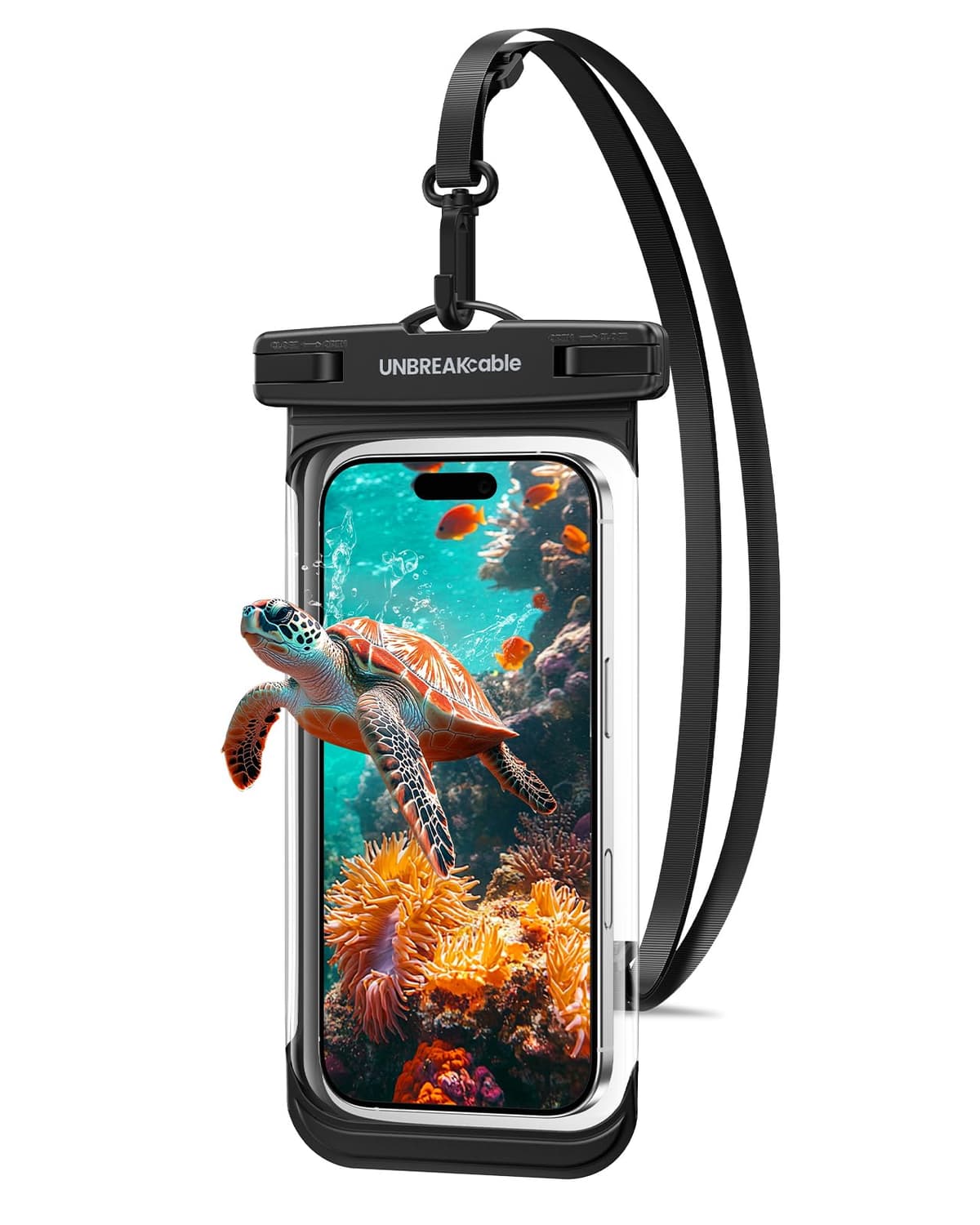 UNBREAKcable Waterproof Phone Case, 2-Pack IPX8 Universal Waterproof Phone Pouch Dry Bag for iPhone 17 16 15 14 13 12 11 Pro Max XR SE 2022 Samsung S25 S24 S23 S22 Ultra Huawei P70 Mate 70 up to 7" — view 10